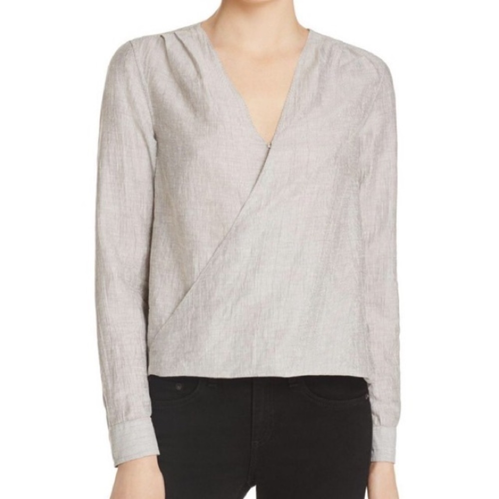 NWOT RAG&BONEJEAN Black & White Pinstripe Wrap Top